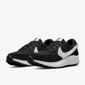 New Men’s Nike Waffle Debut Shoes Black White DH9522-002 NWOB